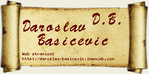 Daroslav Bašičević vizit kartica
